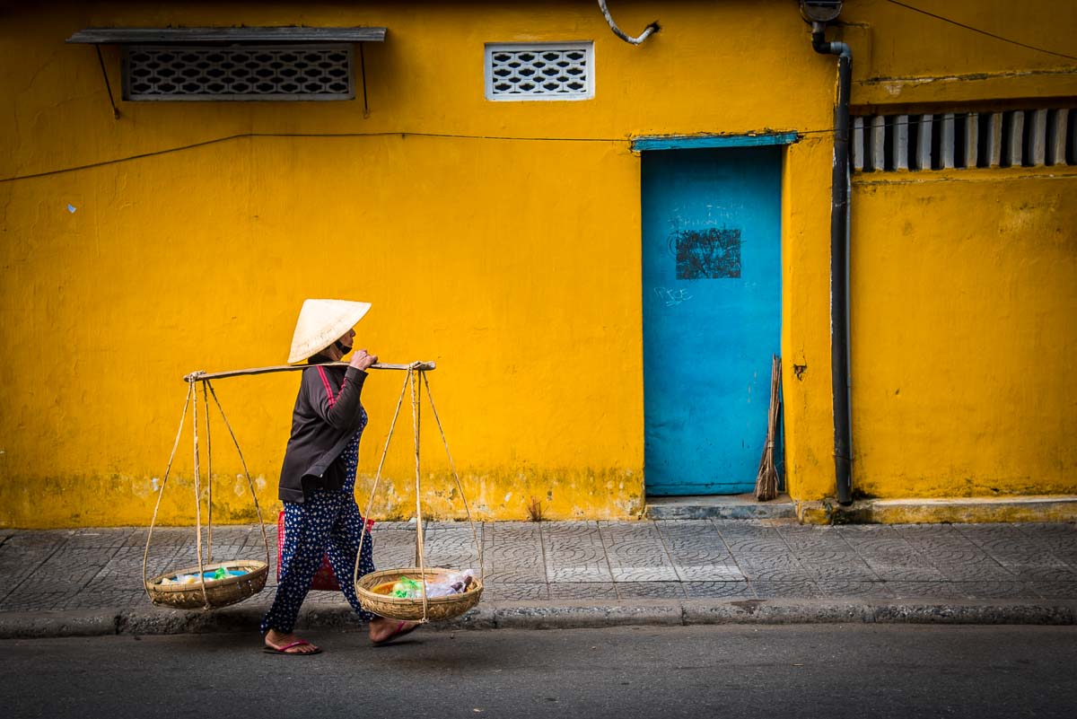 Hoi An Yellow Walls Vietnamese woman